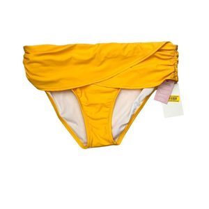 ALEX Marie Womens Sz L Bathing Suit Bottom Mid Rise Shirred Sides NWT